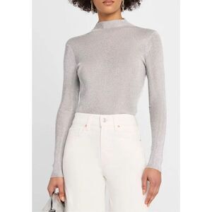 Reformation Metallic Mock Neck Top